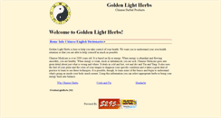 Desktop Screenshot of goldenlightherbs.com
